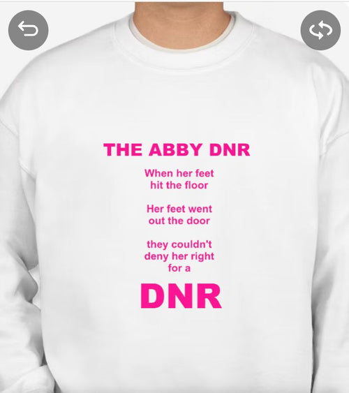 Abby's DNR sweatshirt T2