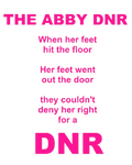 Abby's DNR sweatshirt T2