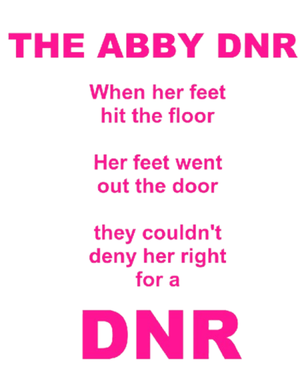 Abby's DNR sweatshirt T2