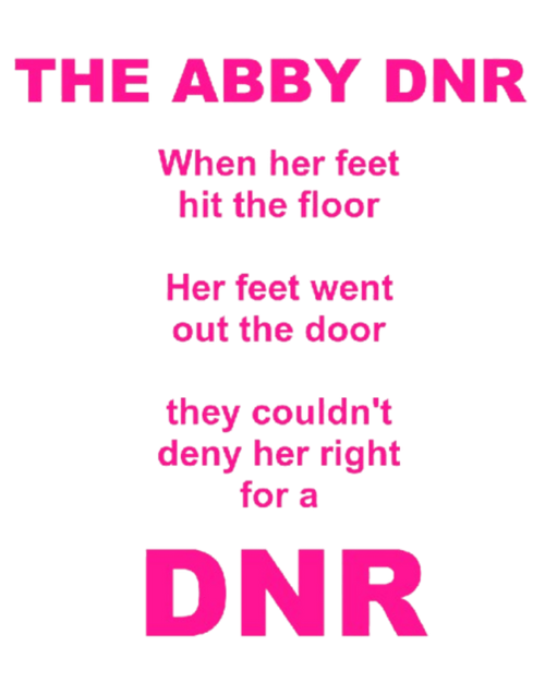 Abby's DNR sweatshirt T2